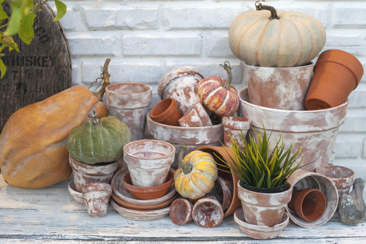 DIY Aged Terra Cotta Pots