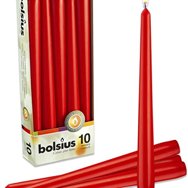 Amazon Red Taper Candles 10"