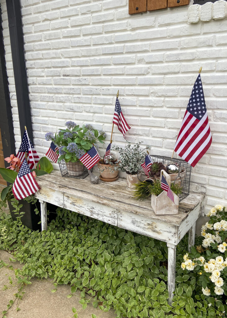 Flag Day Potting Bench