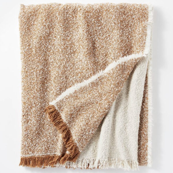 Fall Rust Boucle Throw Blanket