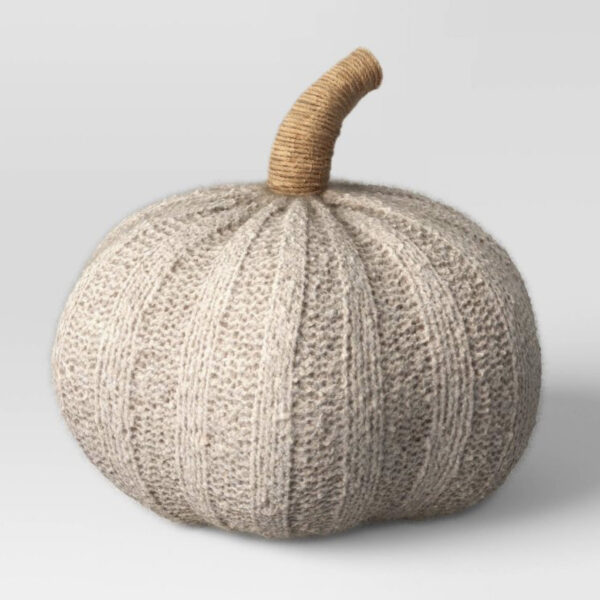 Knit Pumpkin Pillow