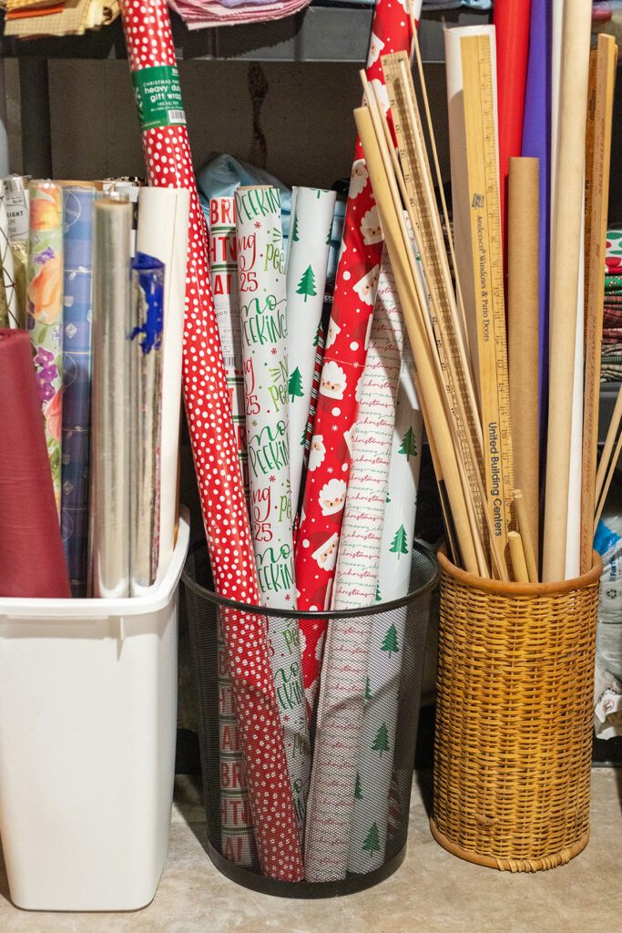 Gift Wrap Organization