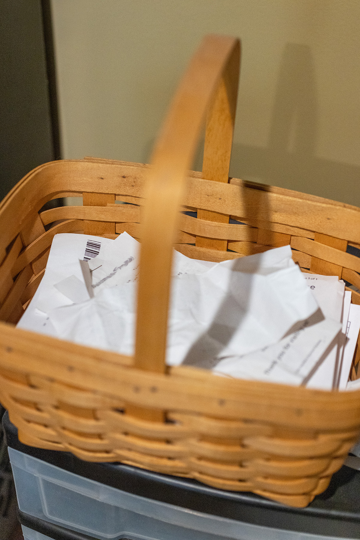 Receipt Basket