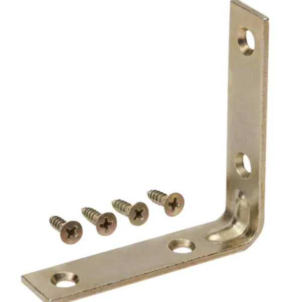 3" Satin Brass Corner Brace