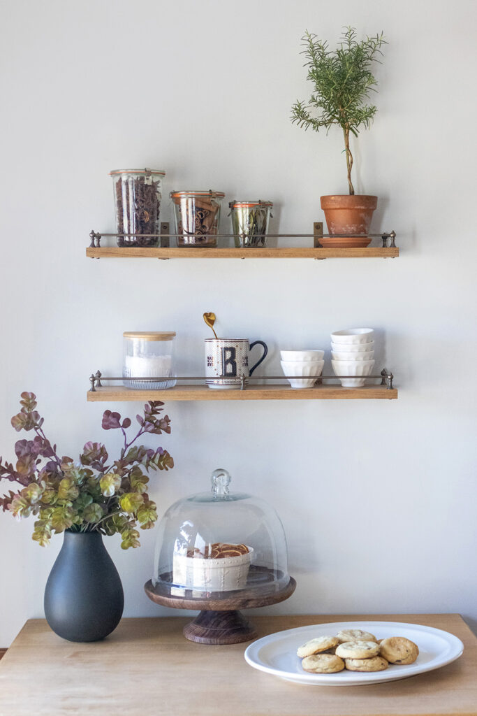 Galley Rail Kitchen Shelves DIY