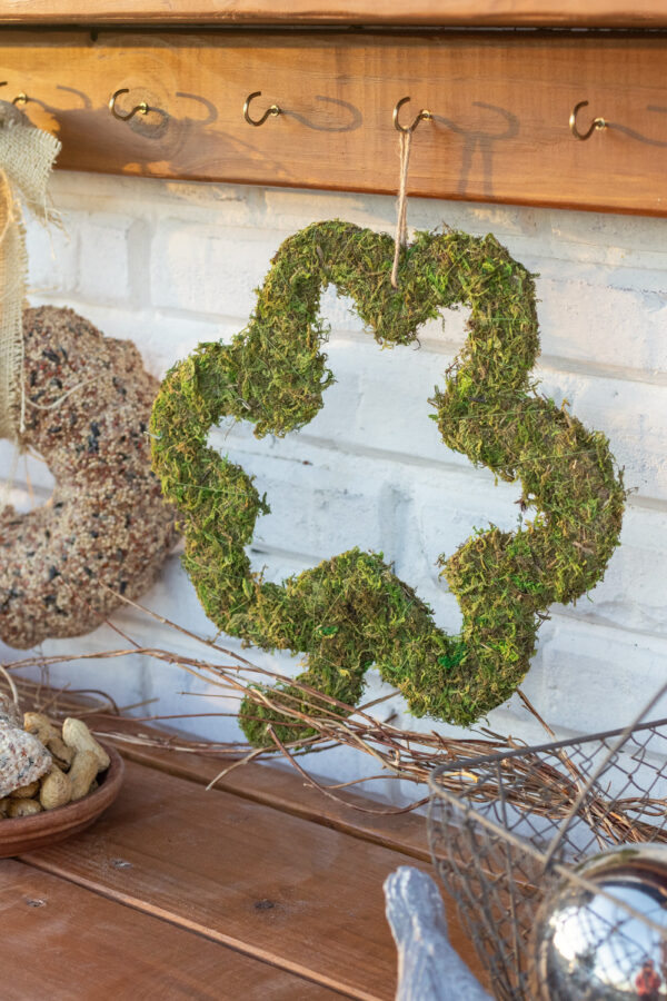 St. Patrick's Day Potting Bench Moss Shamrock