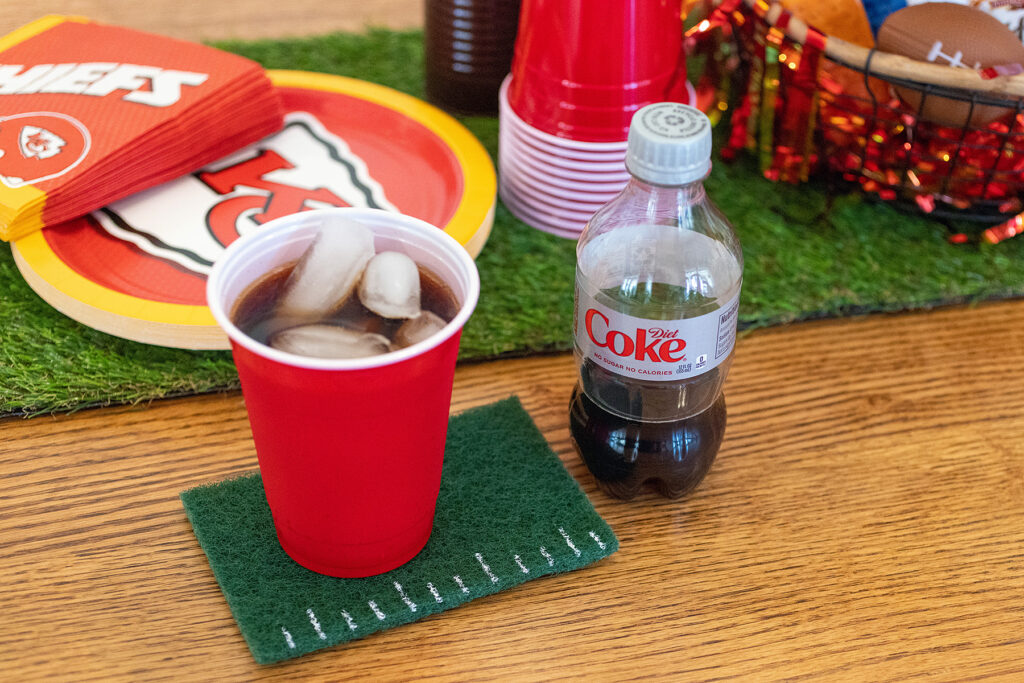 Football Field Turf Coasters DIY