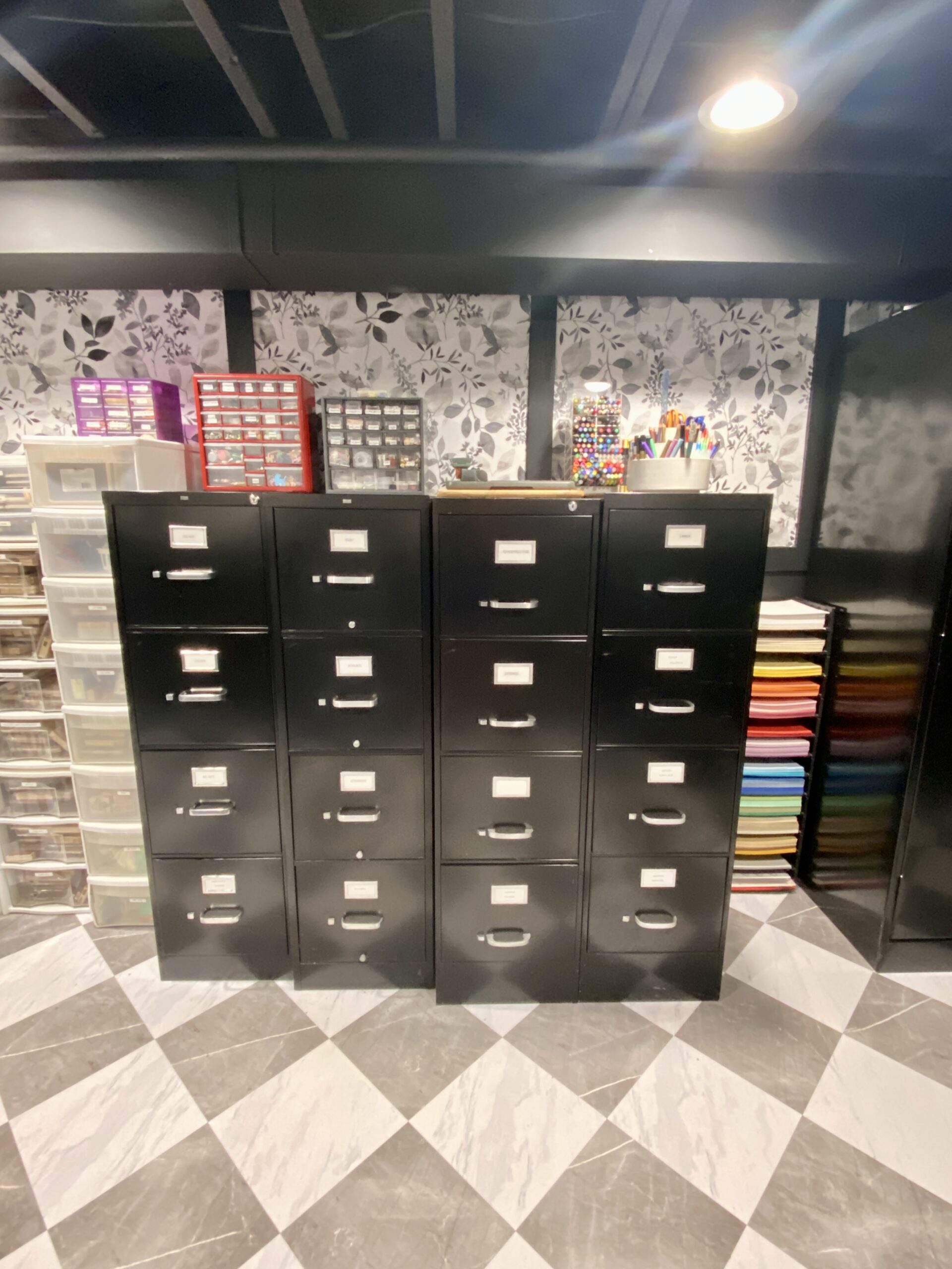 Metal Filing Cabinets Craft Room Storage