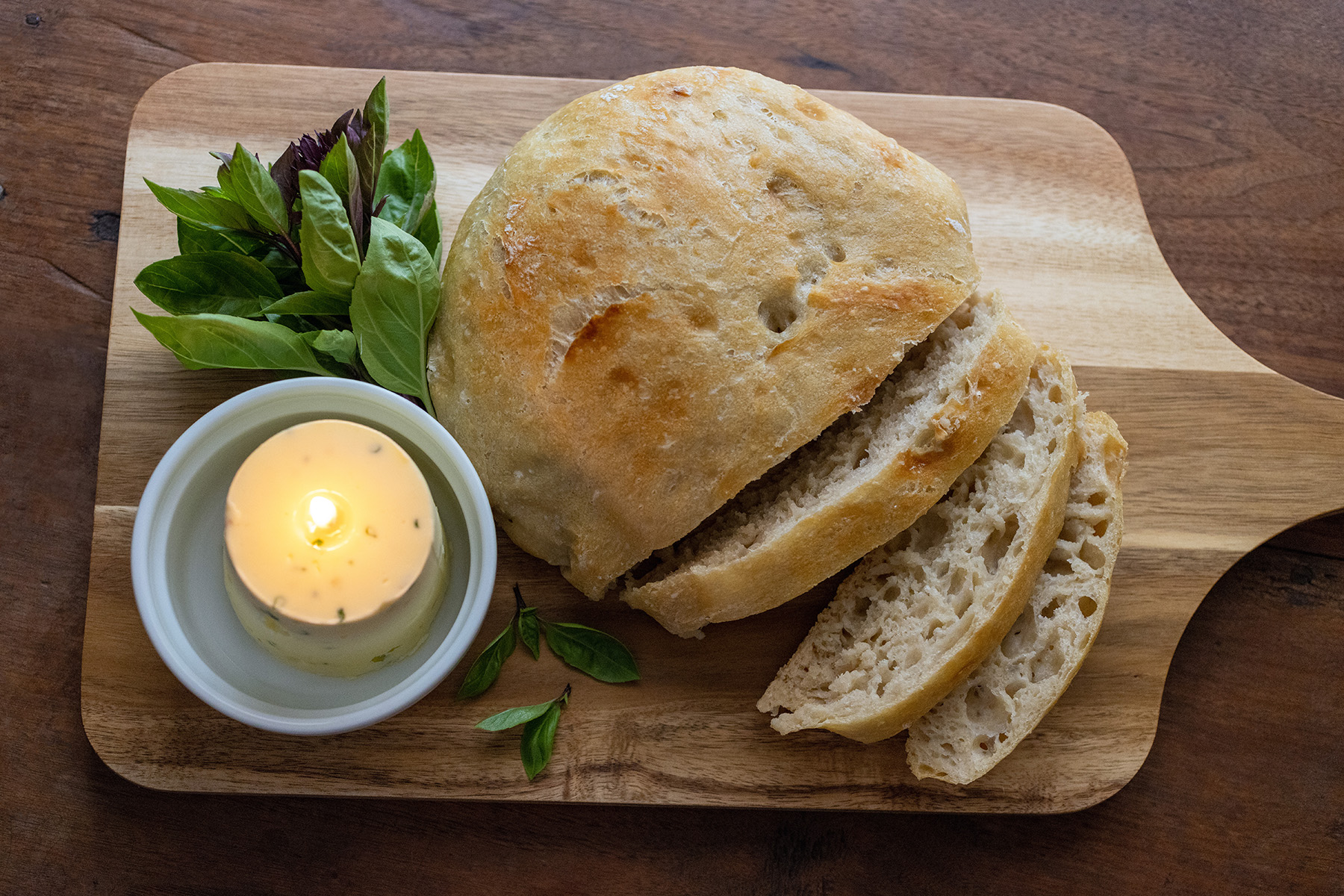 Artisan Crusty Bread + Melting Butter Candle