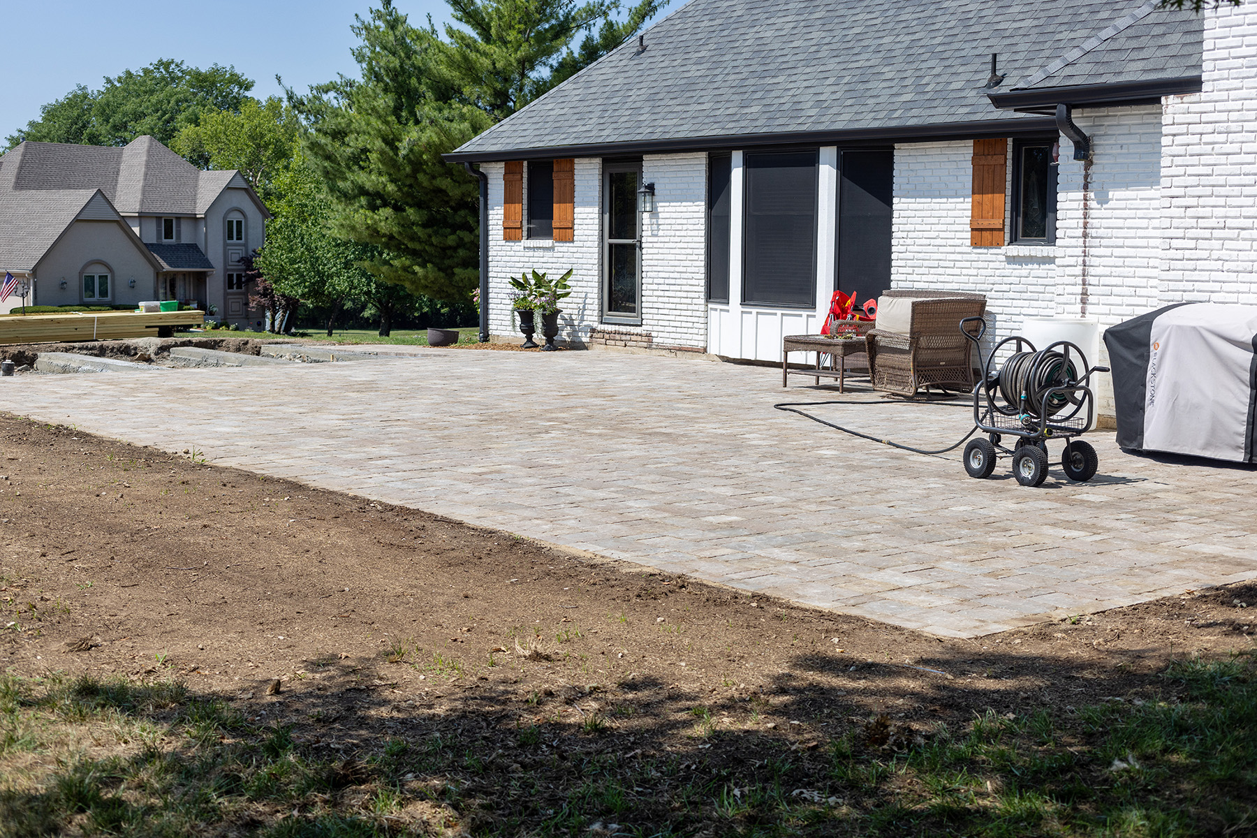 Back Patio Paver Progress