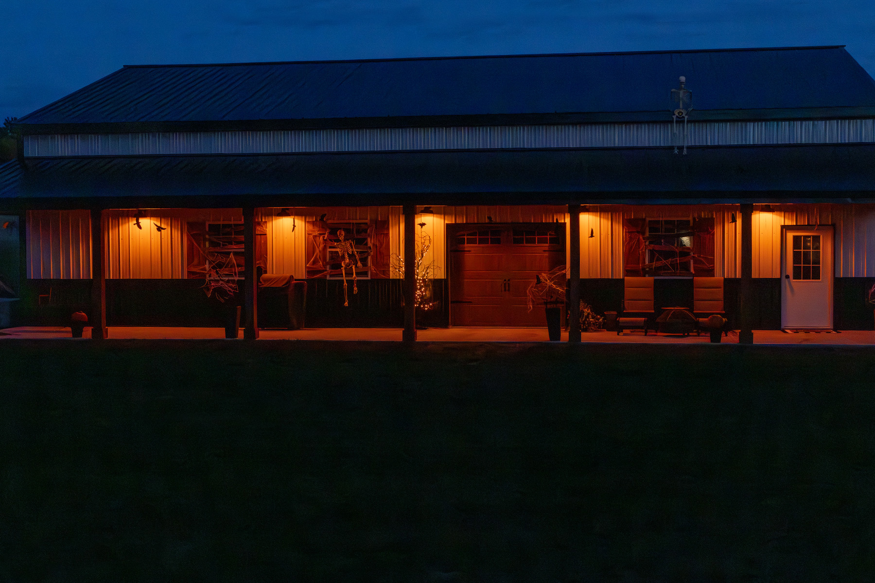 2023 Halloween Barn | Skeleton Porch