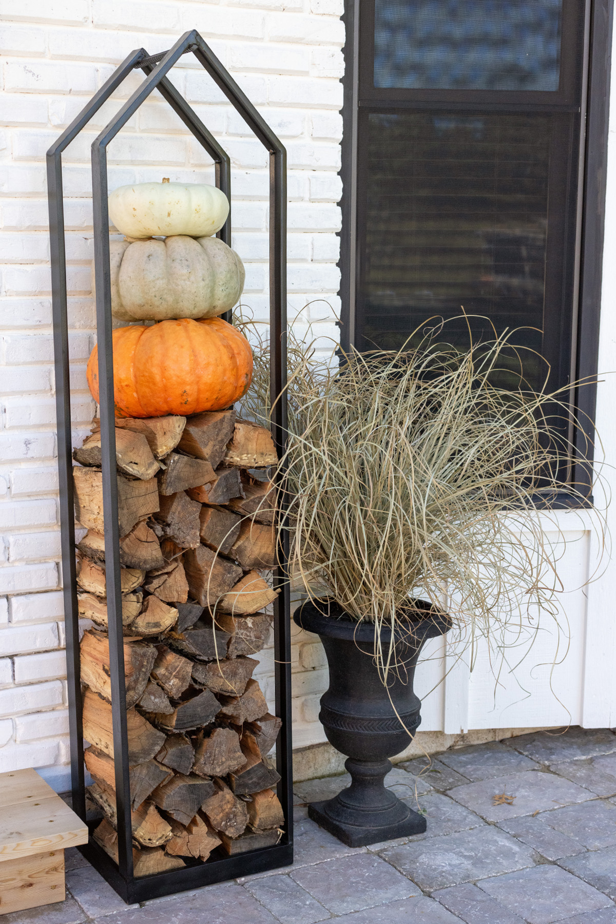 DIY Iron House Log Holder