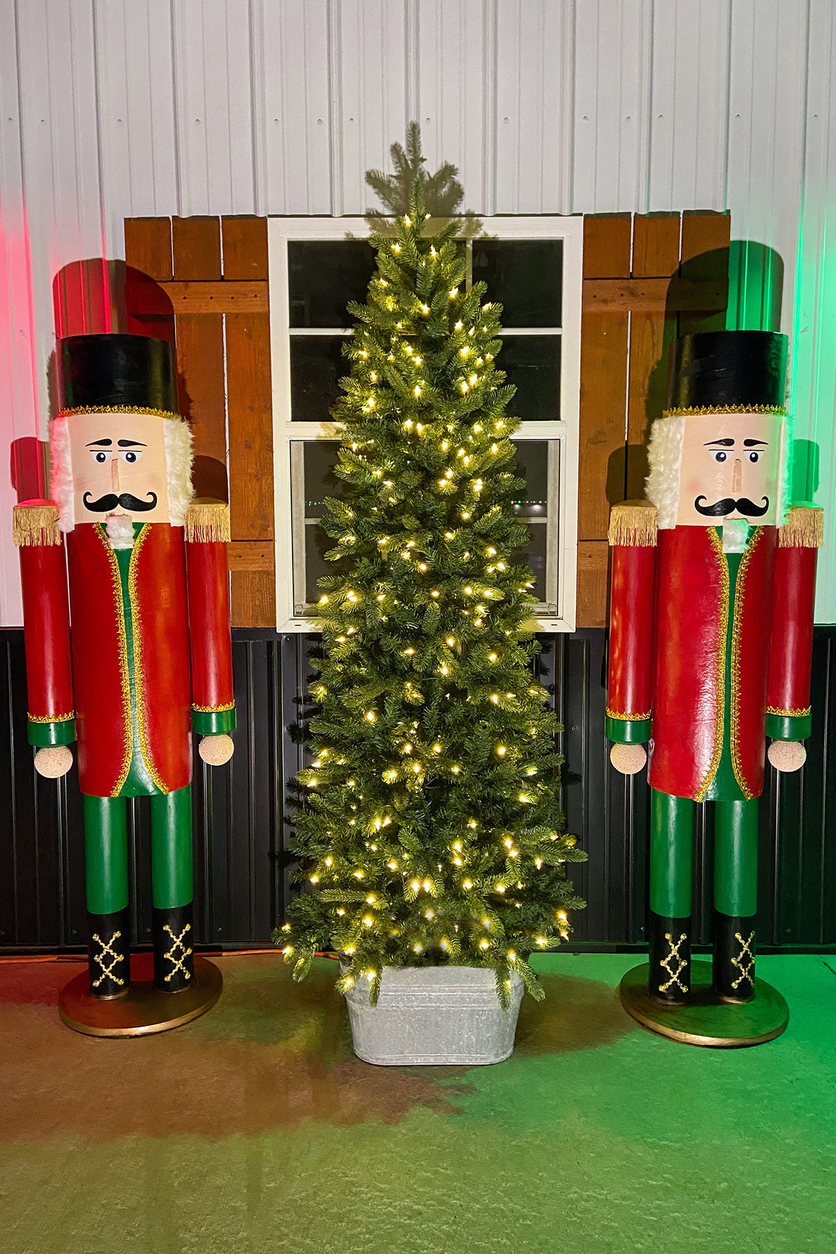 Lifesized Red & Green Nutcrackers