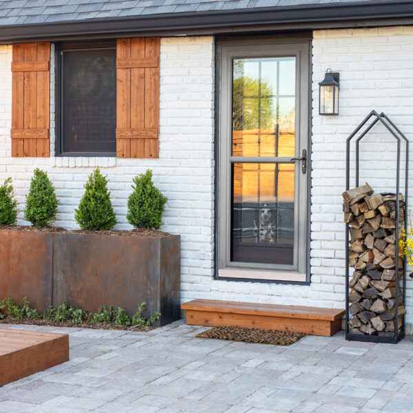 Tall Rusted Corten Steel Planters