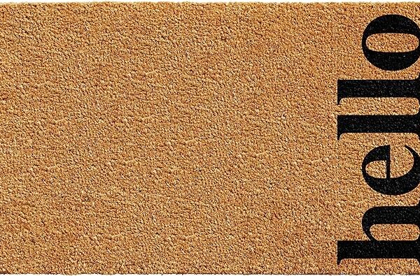 Hello Natural Coir Doormat