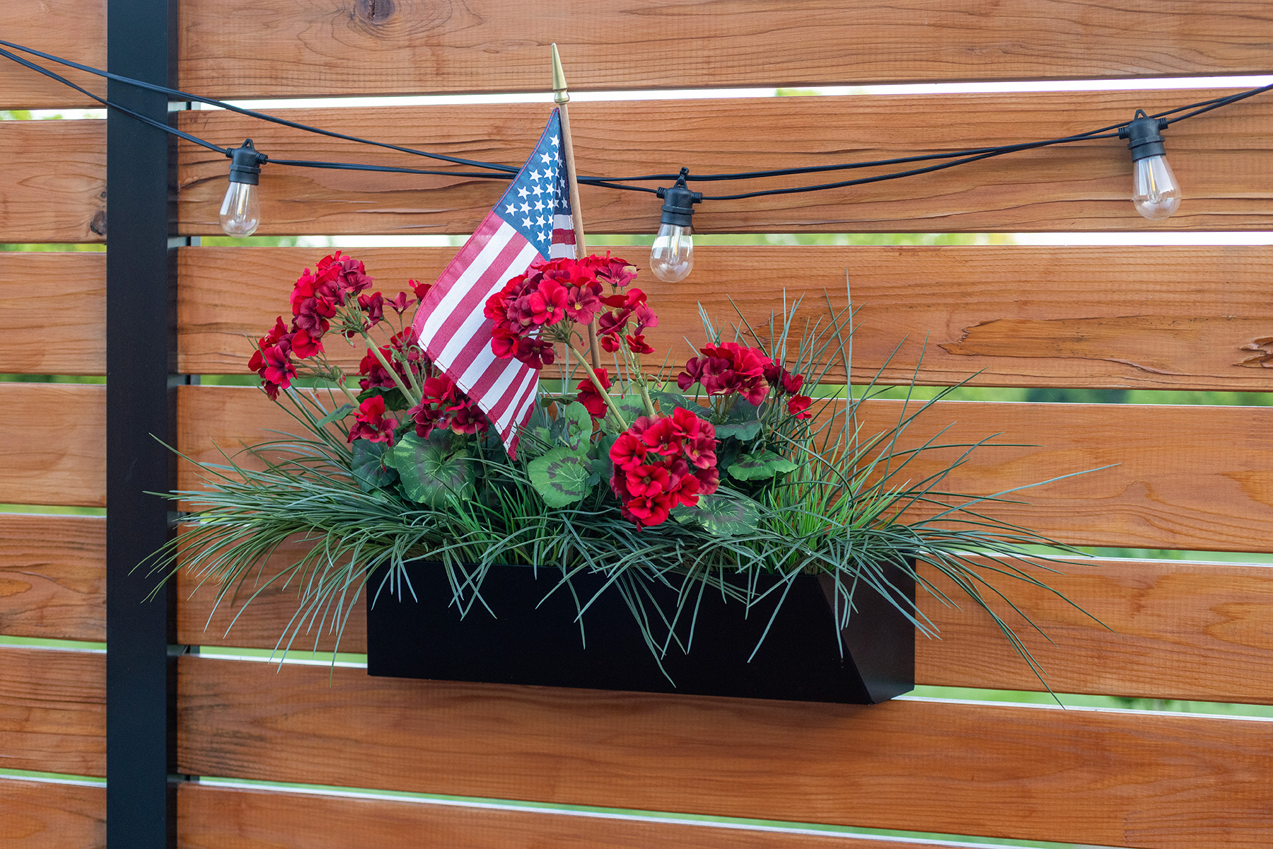 Back Patio | 4th of July Fence Planter