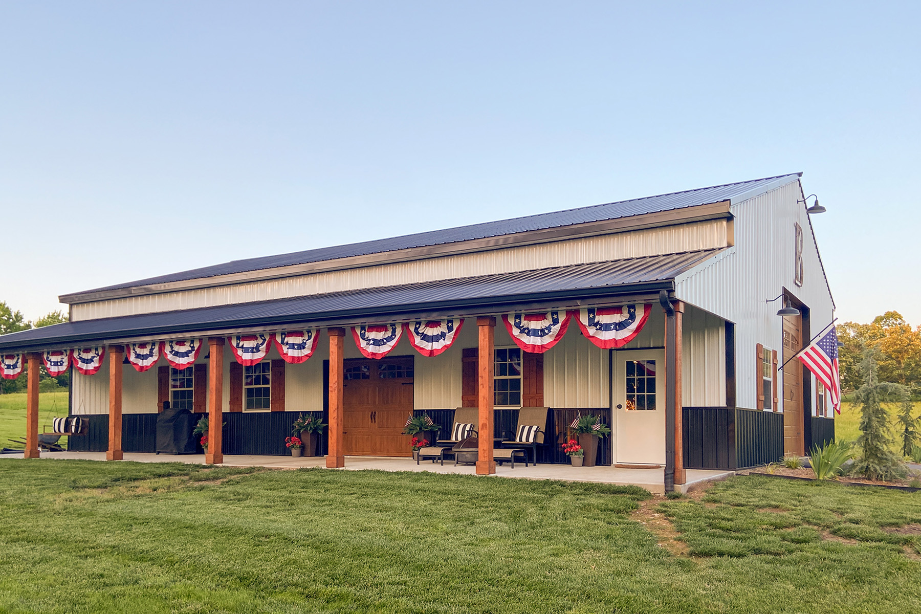 Red, White & Blue Barn Porch | 2024