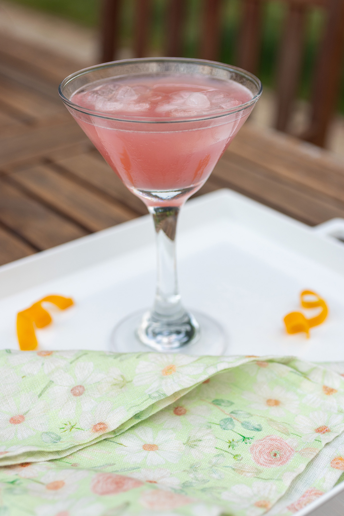 Pink Glitter Cosmo Flower Ice Cubes