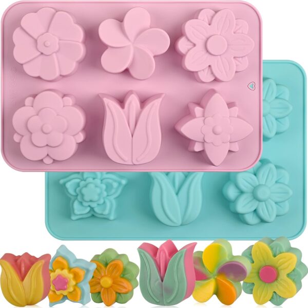 Various Flowers Silicone Ice Molds