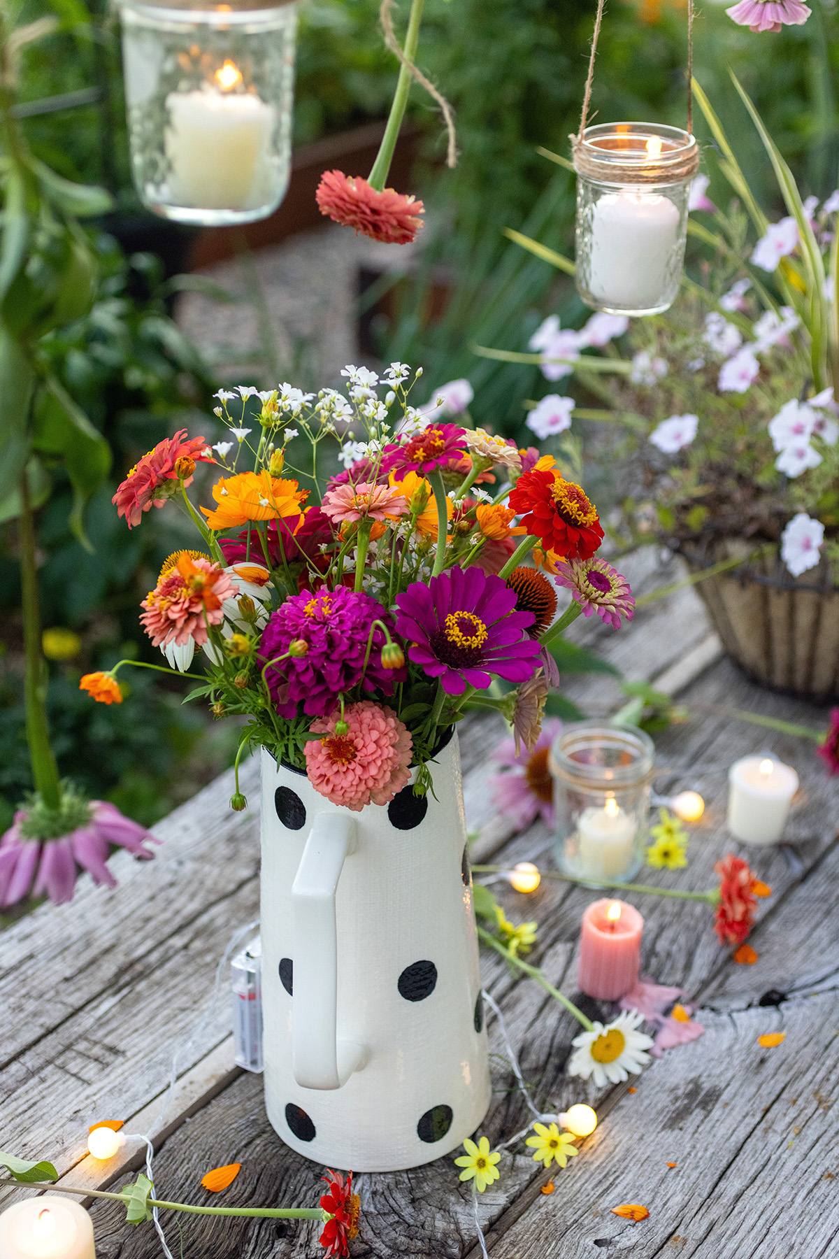 christyB Summer Flowers Garden Table