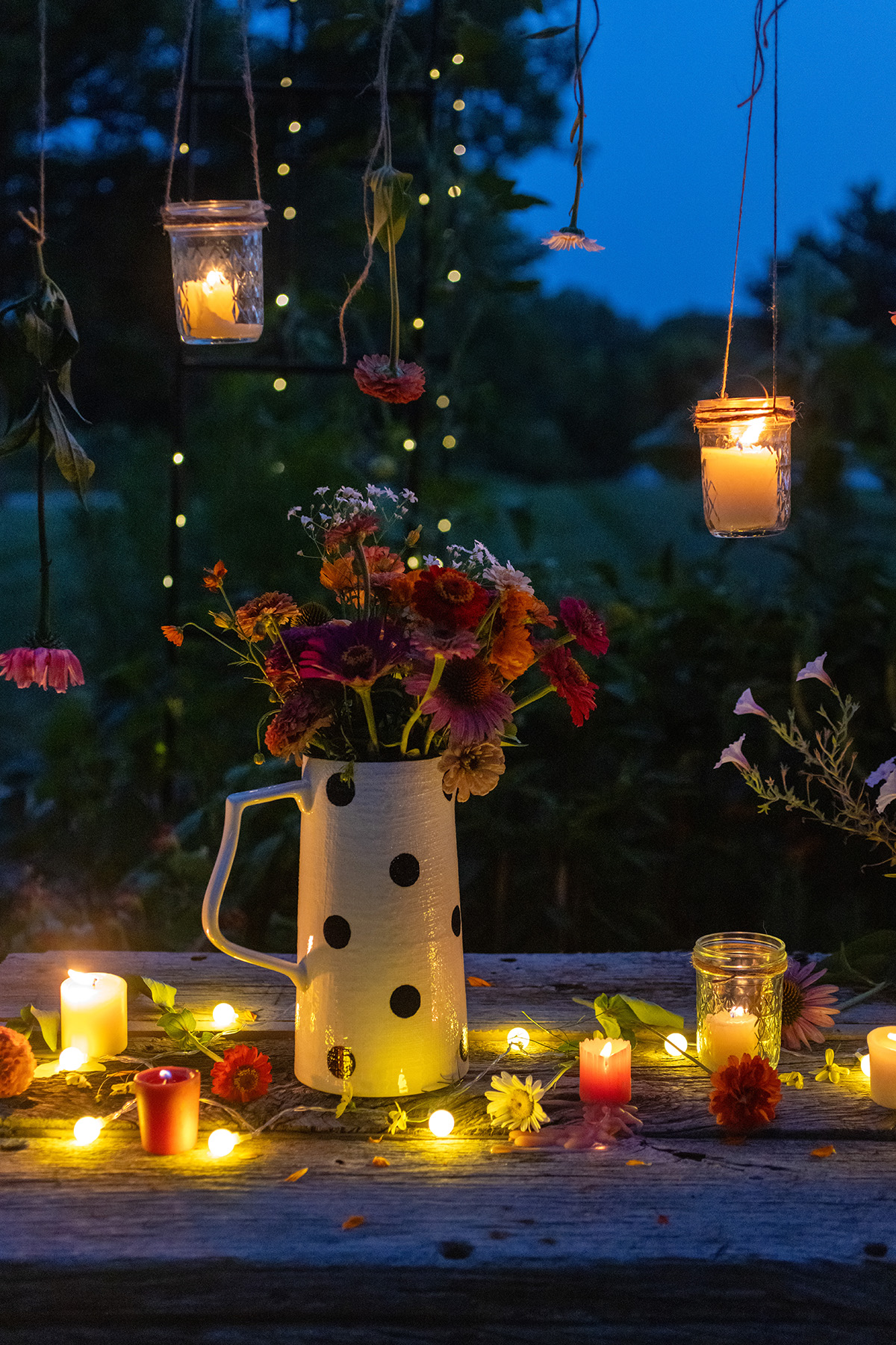 Nighttime Garden Table