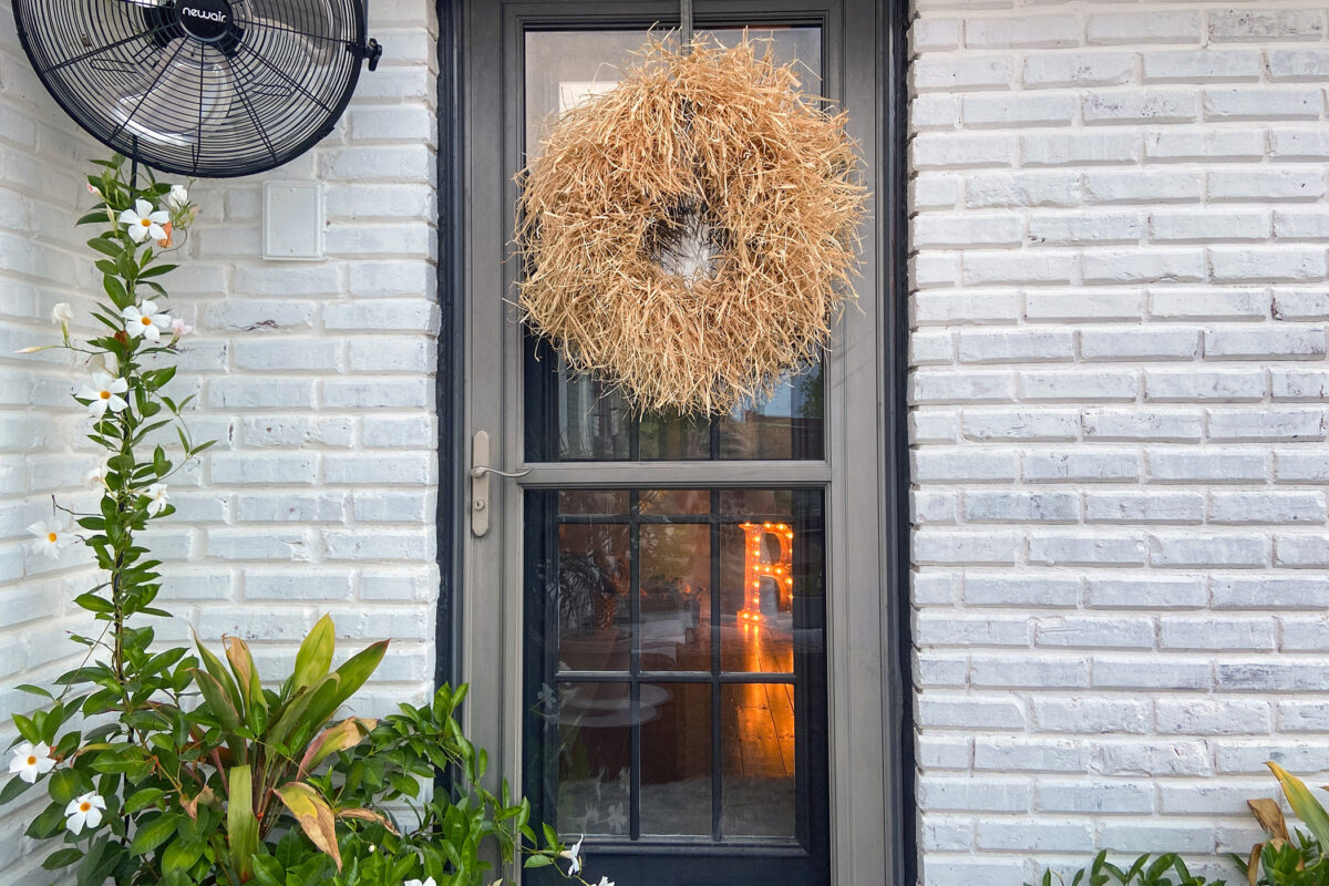 DIY Raffia Fall Wreath