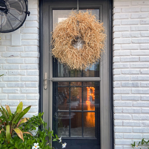 DIY Raffia Fall Wreath