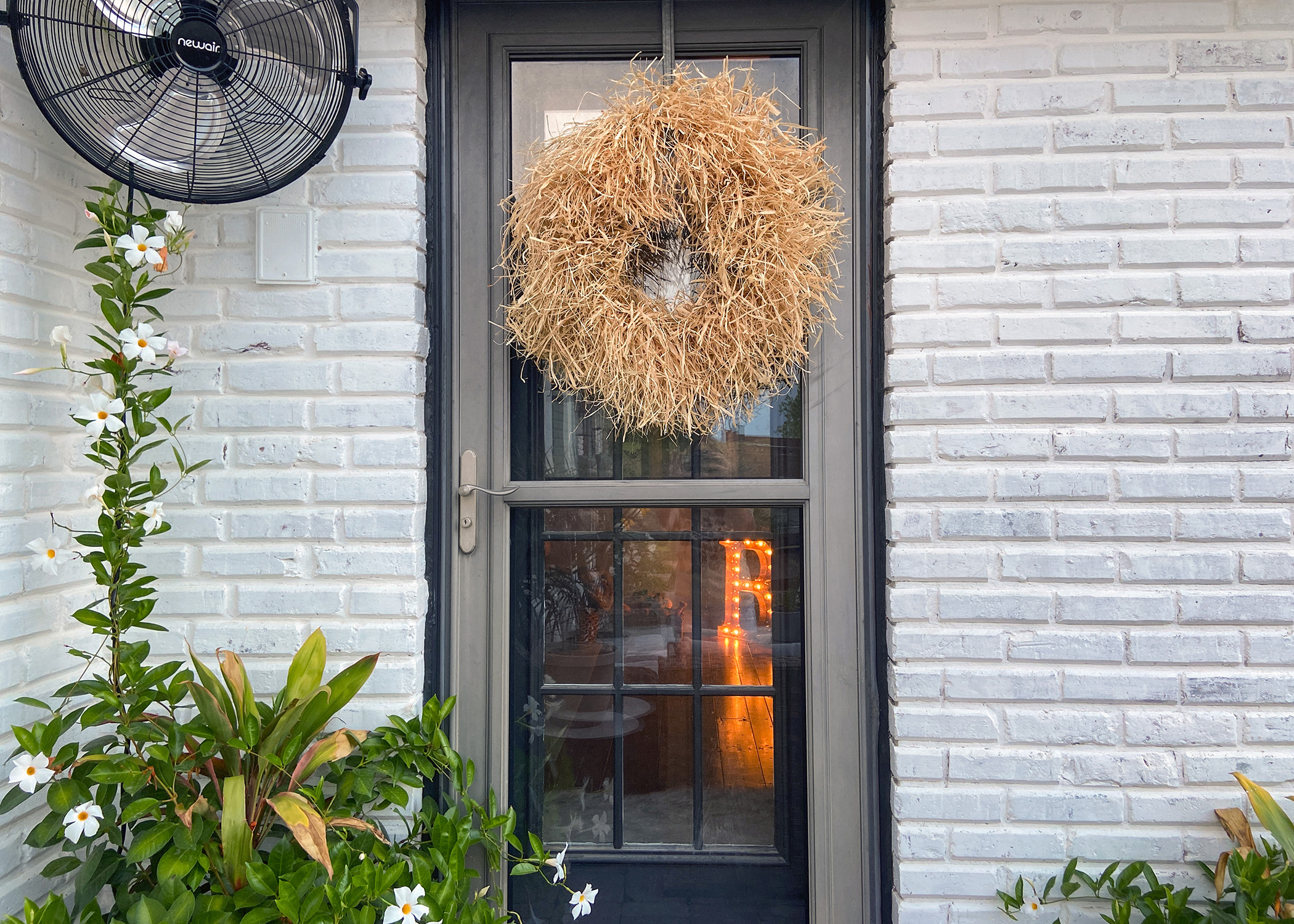 DIY Raffia Fall Wreath