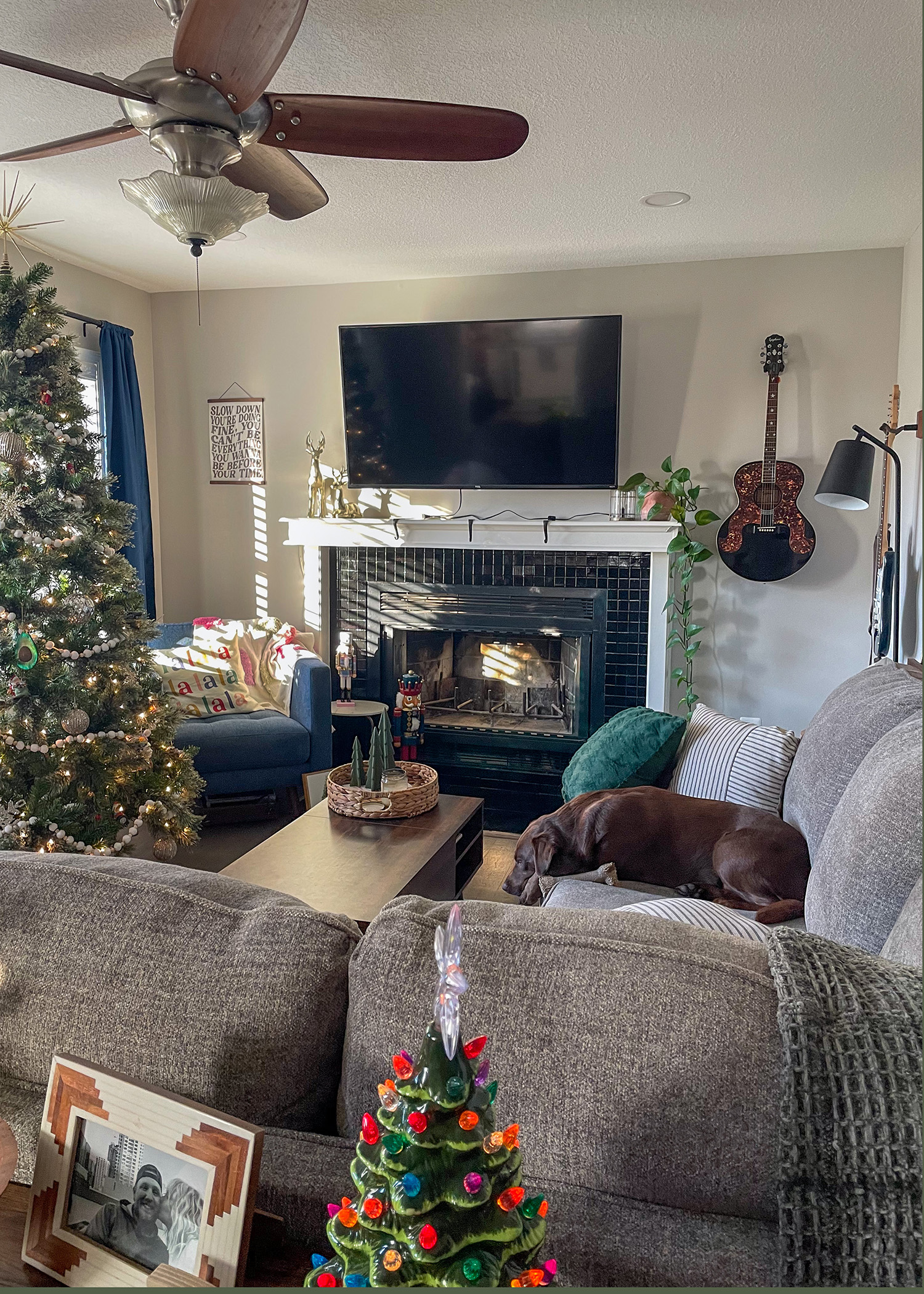 Painted Fireplace | Christmas