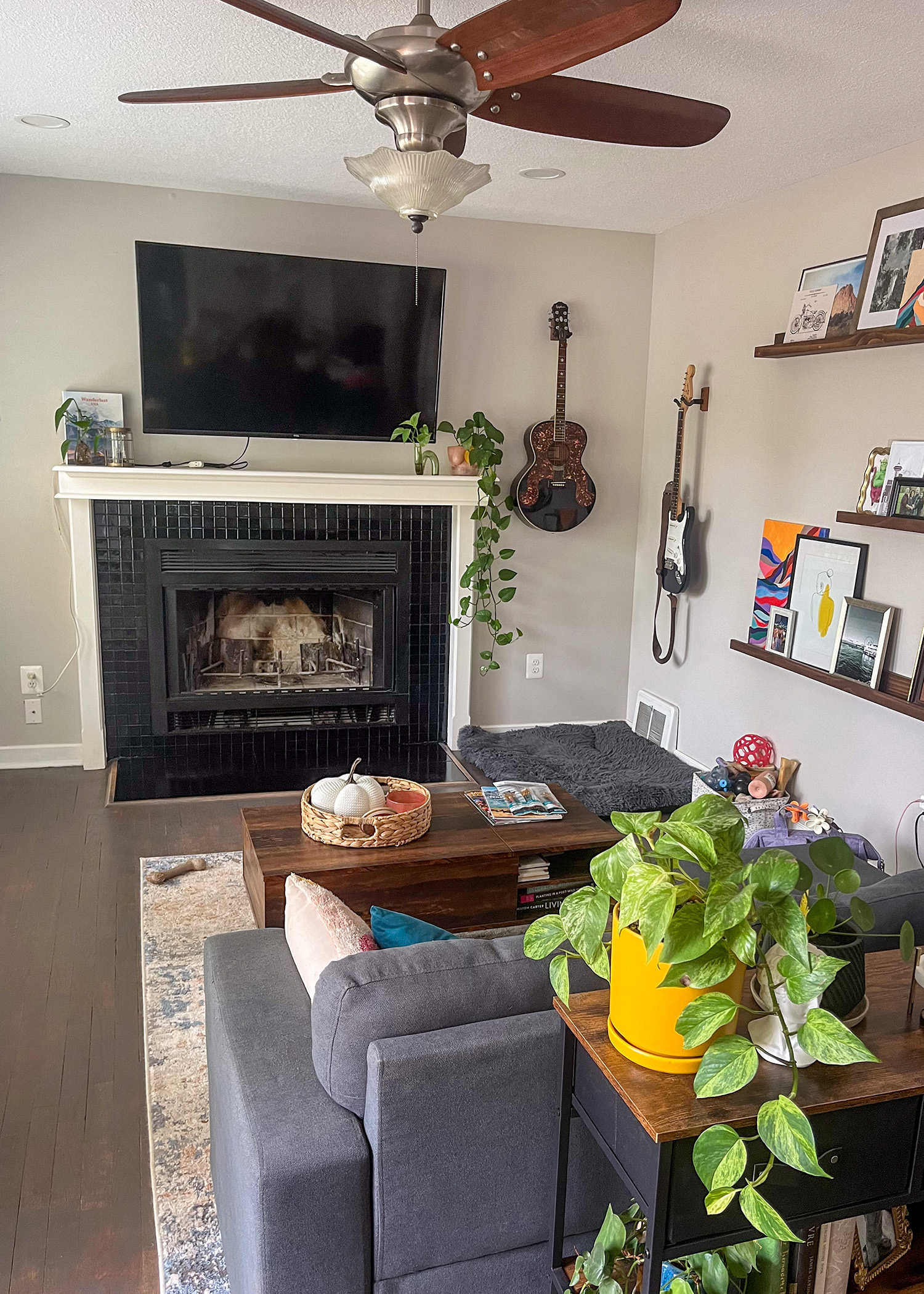 Painted Fireplace | Fall