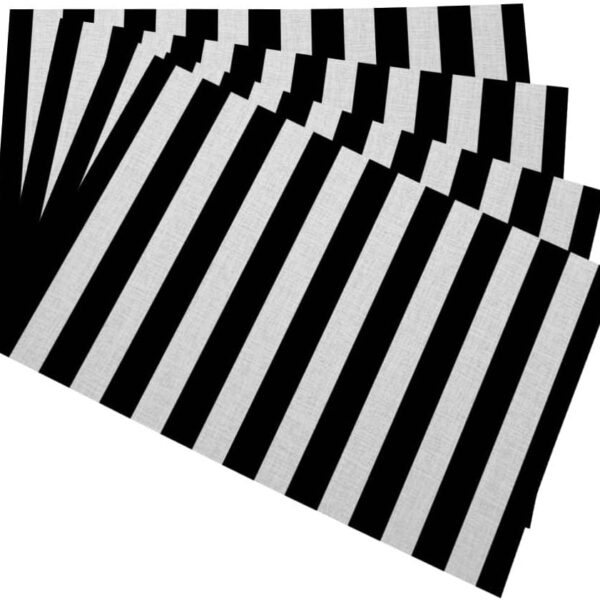 Black & White Striped Place Mats