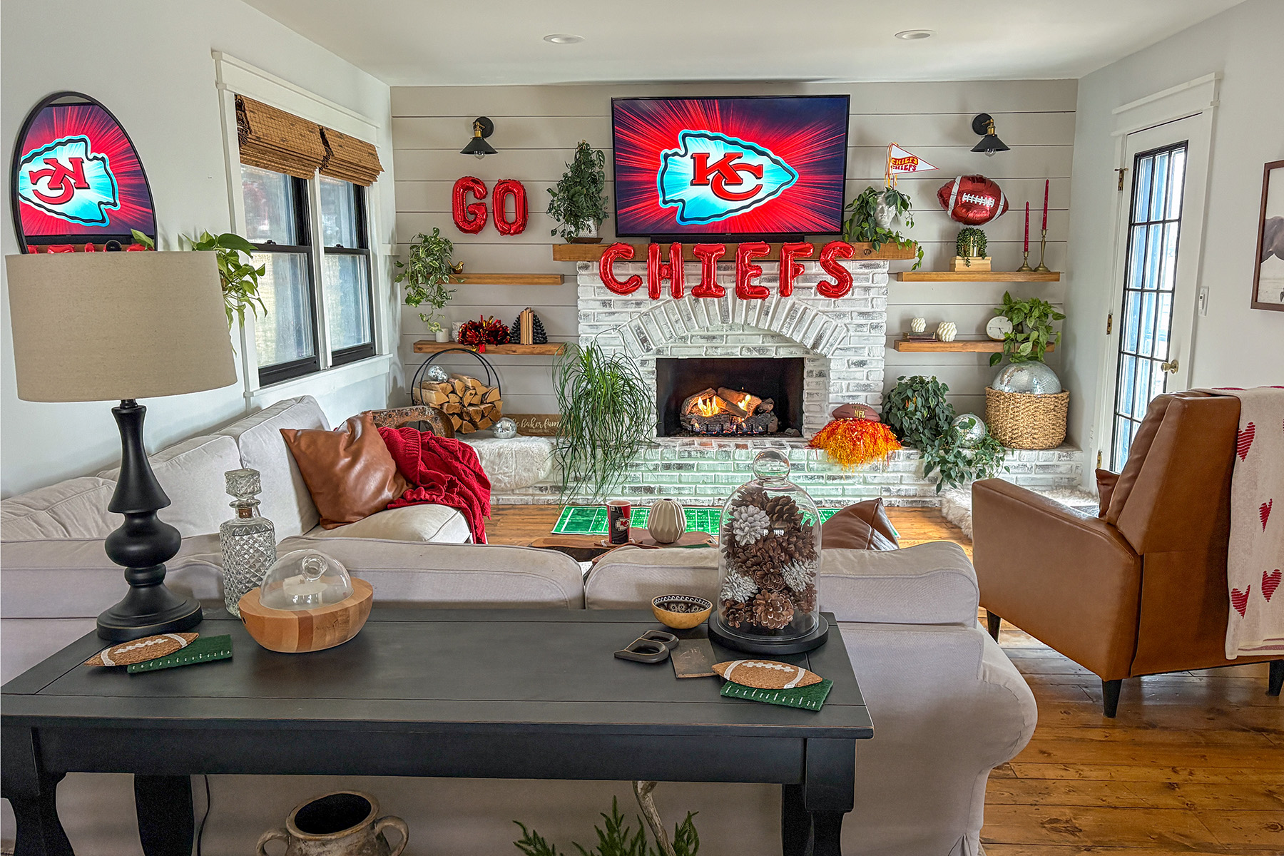 KC Chiefs Super Bowl Living Room Party Decor